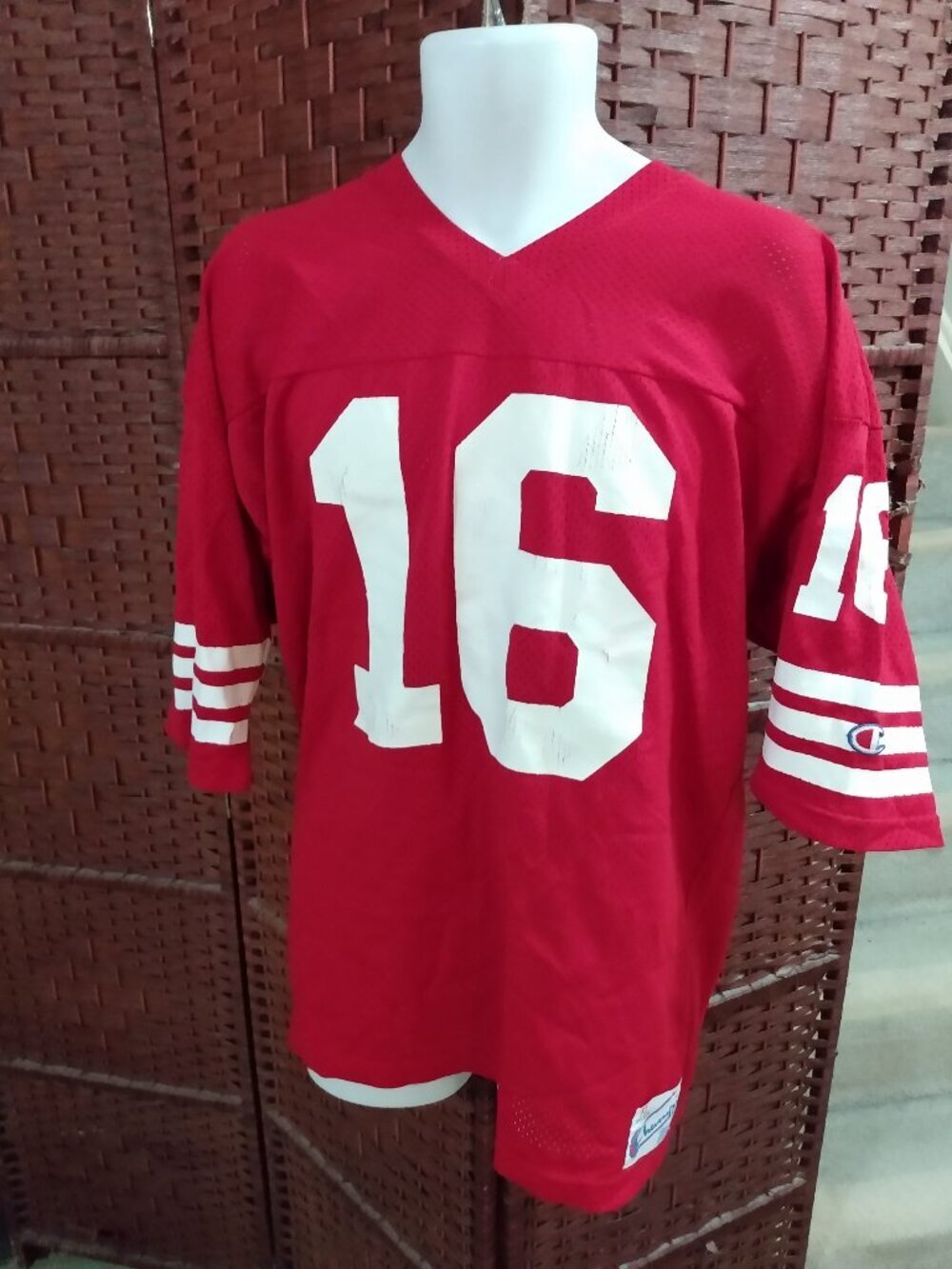 Vintage Champion San Francisco 49ers Jersey # 16 Joe Montana XL Football NFL